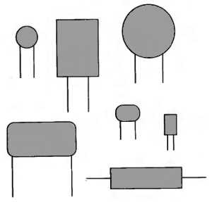 Рис. 4.4. Силуэты различных конденсаторов.